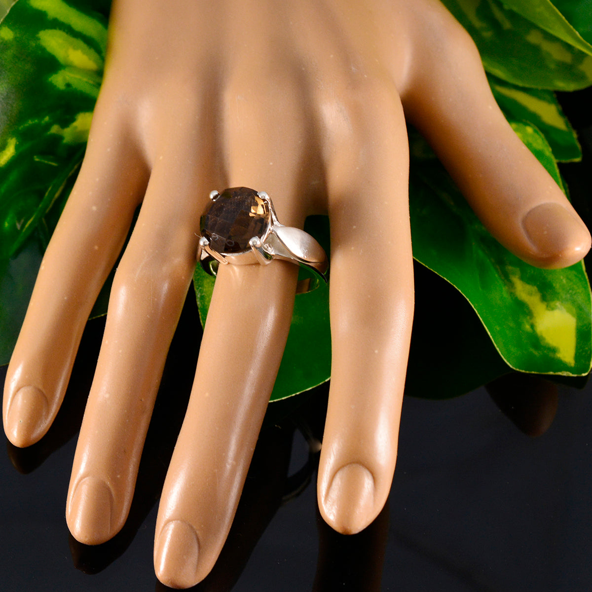 Nisa Fairytale Brown Solitaire Ring