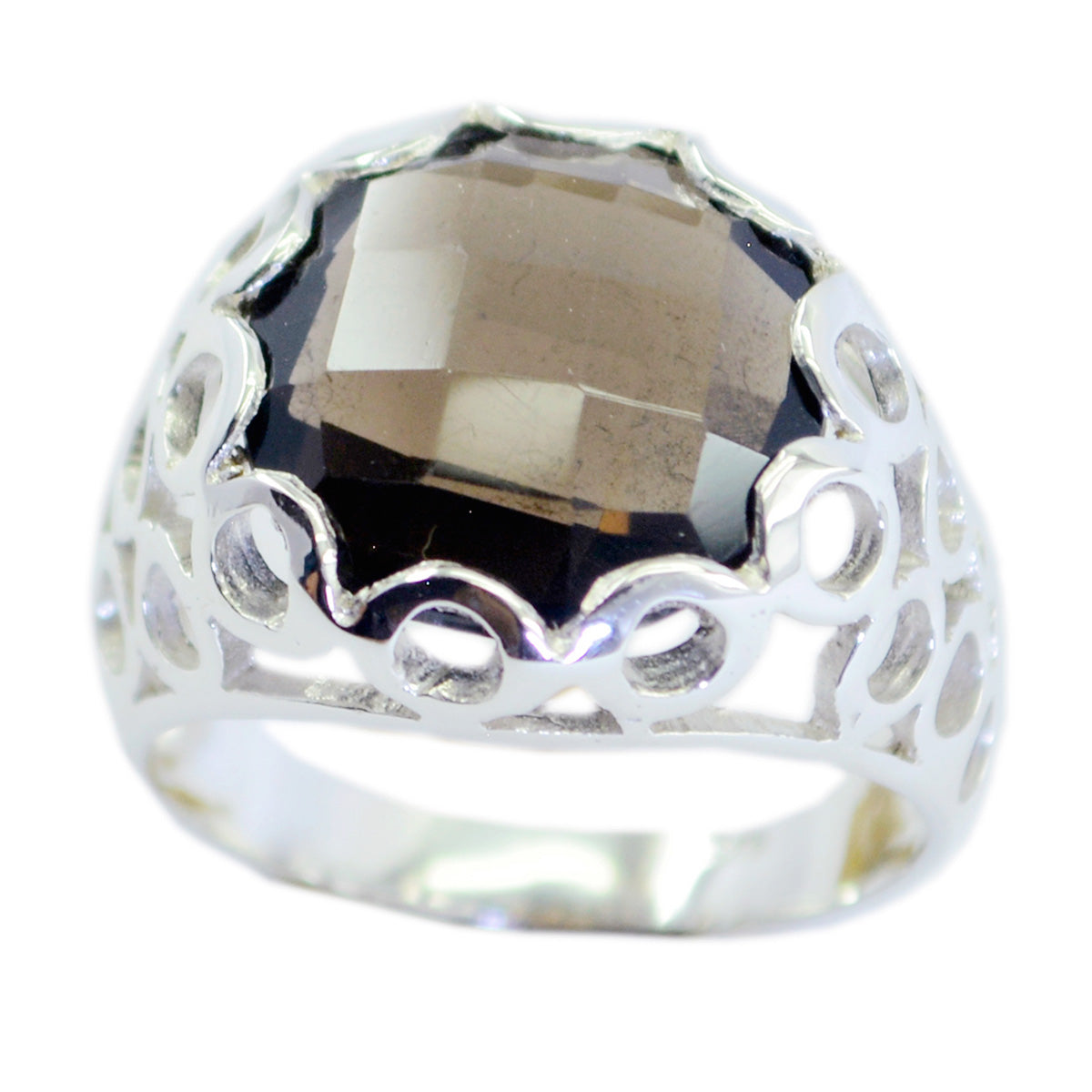 Ivy Filigree Brown Solitaire Ring