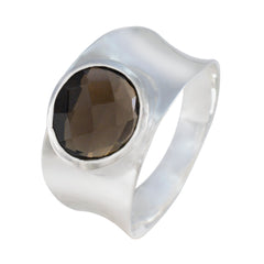Freya Armor Brown Solitaire Band