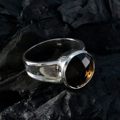 Natcha Feminine Brown Solitaire Ring