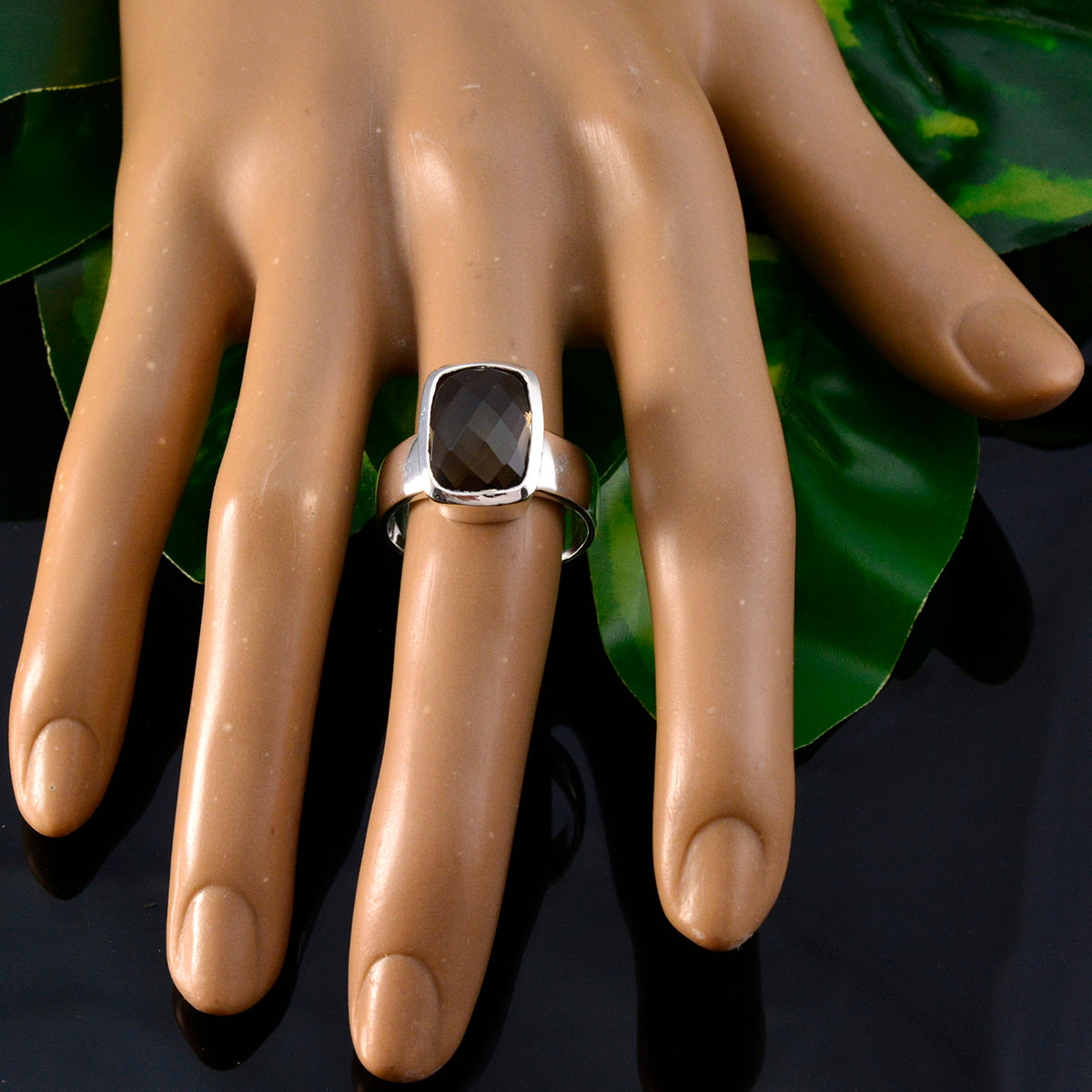 Lily Modern Brown Solitaire Ring