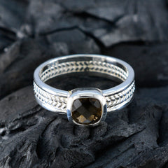 Mathilde Rope-Wire Brown Solitaire Band