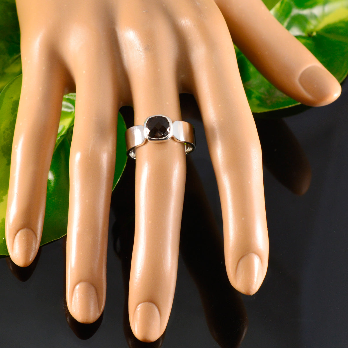 Valentina Contemporary Brown Solitaire Ring