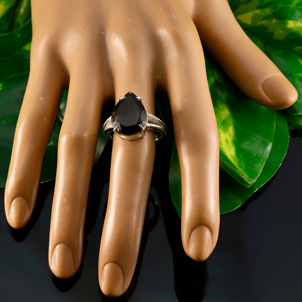 Lily Sophisticated Brown Solitaire Ring