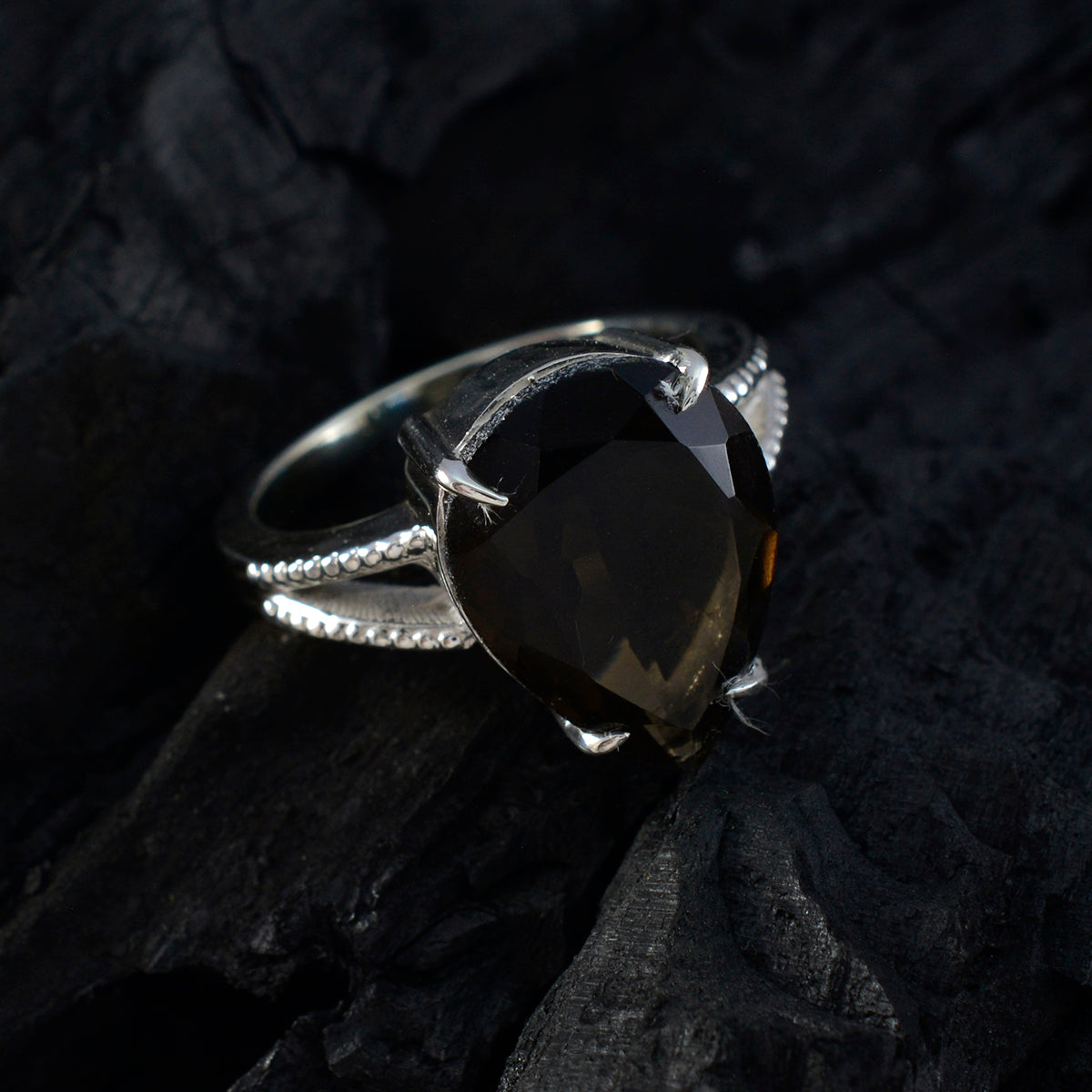 Lily Sophisticated Brown Solitaire Ring