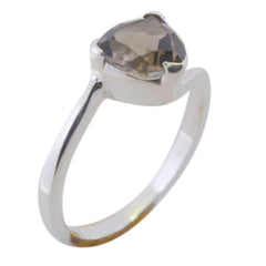 Elena Geometric Brown Solitaire Ring