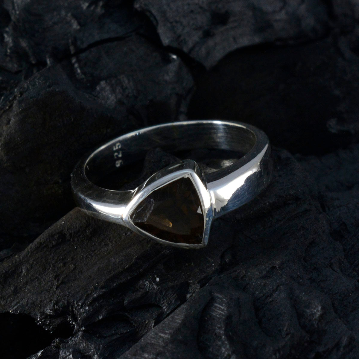Siti Artisan Brown Solitaire Ring