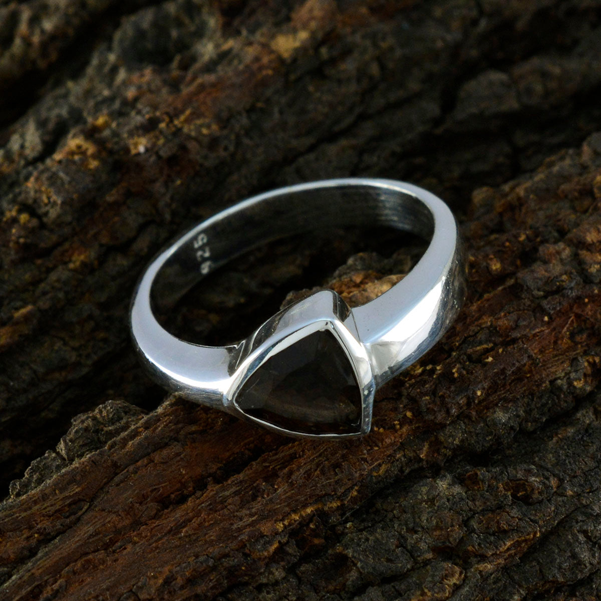Siti Artisan Brown Solitaire Ring