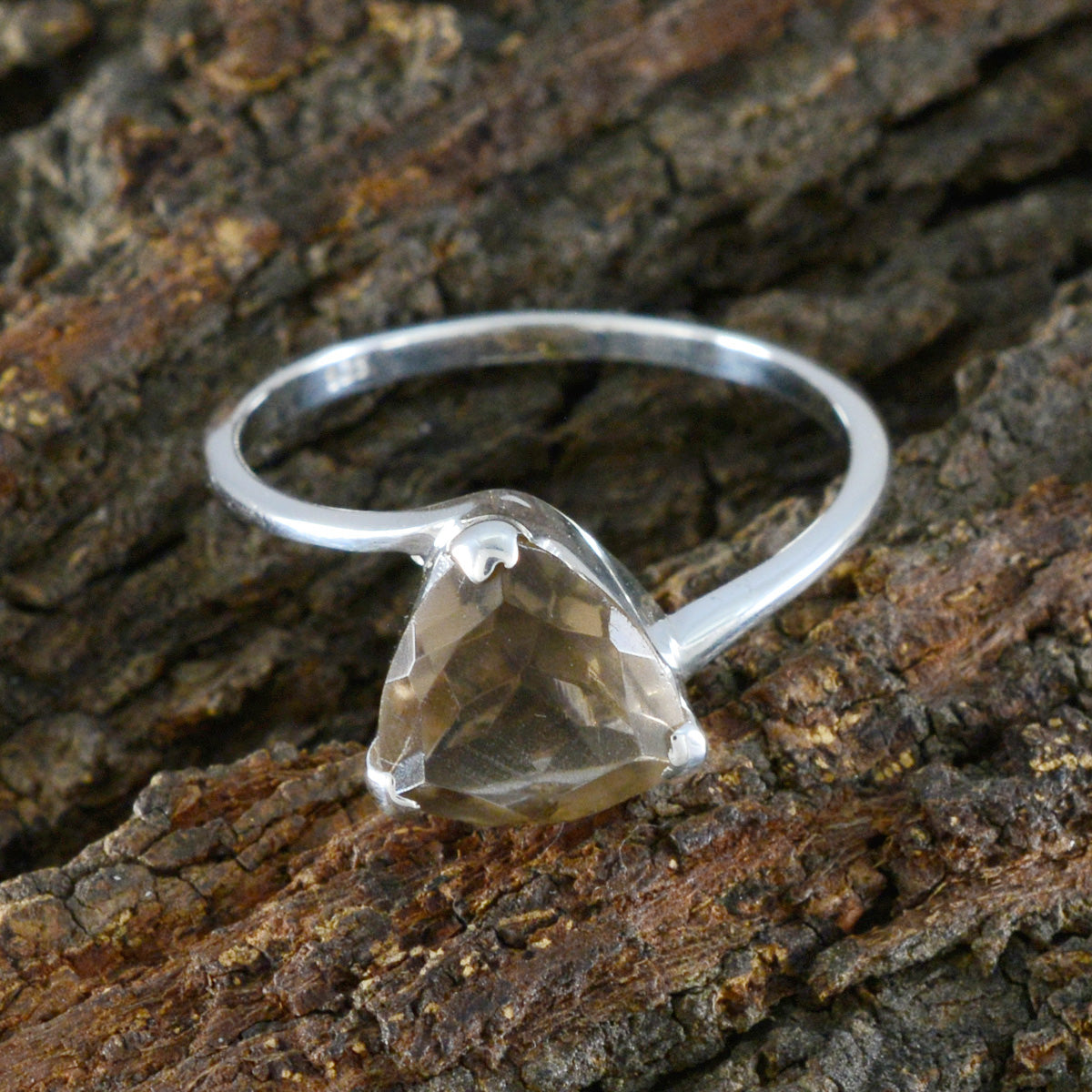 Yasmine Boho Brown Solitaire Ring
