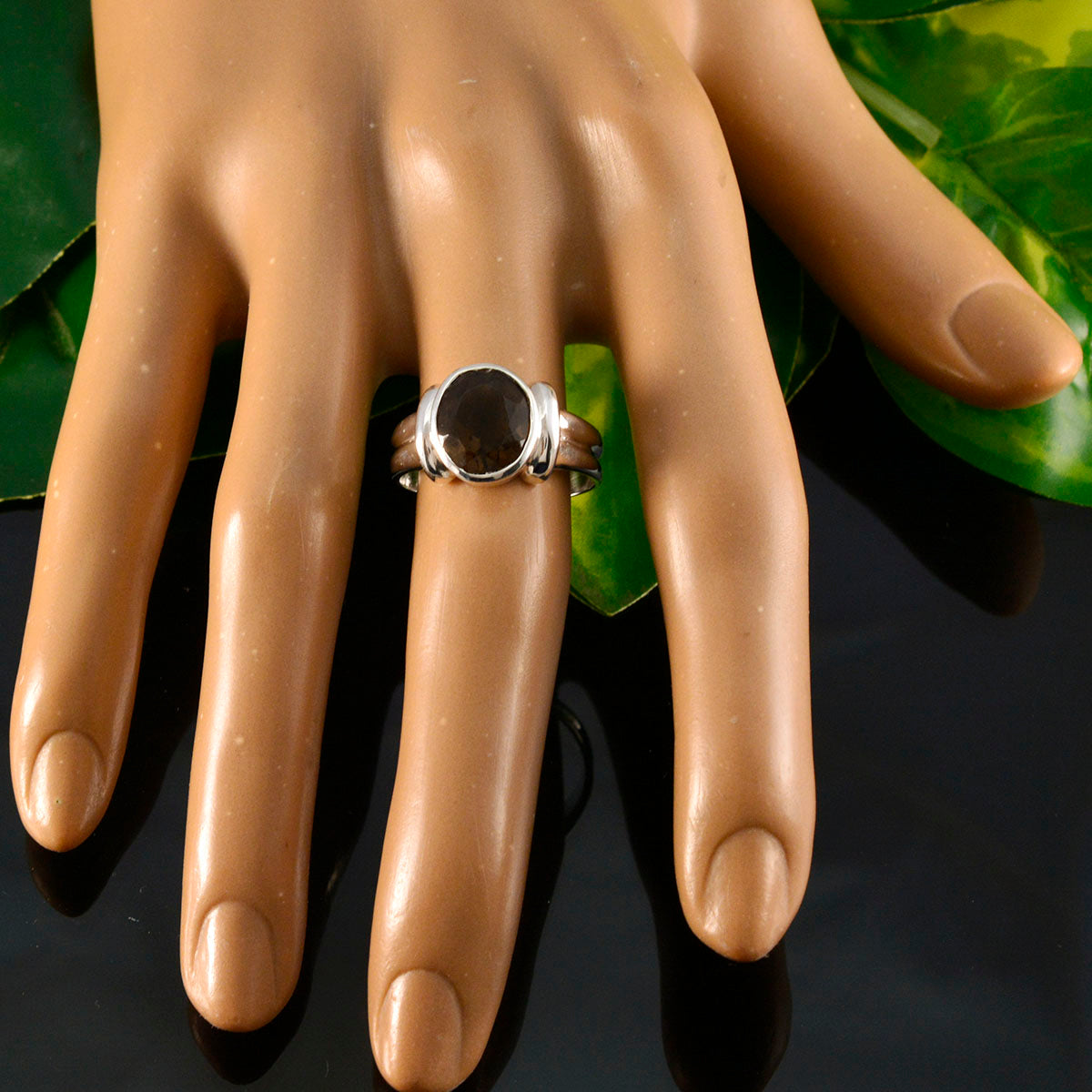 Katharina Boho Brown Solitaire Ring