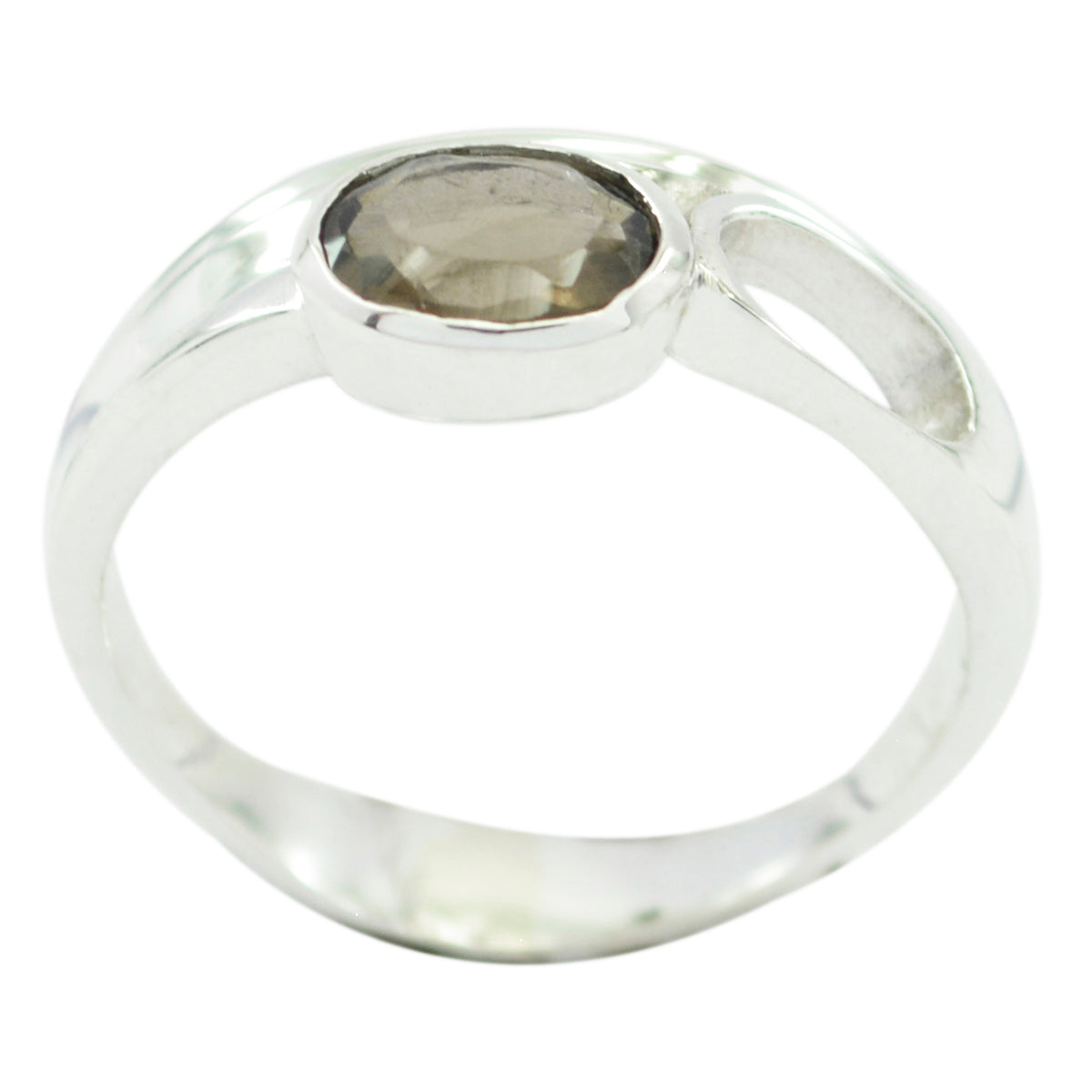 Evelyn Ethnic Brown Solitaire Ring smoky quartz Brown