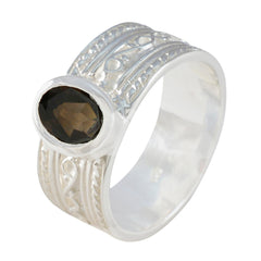 Lucia Art Deco Brown Solitaire Ring