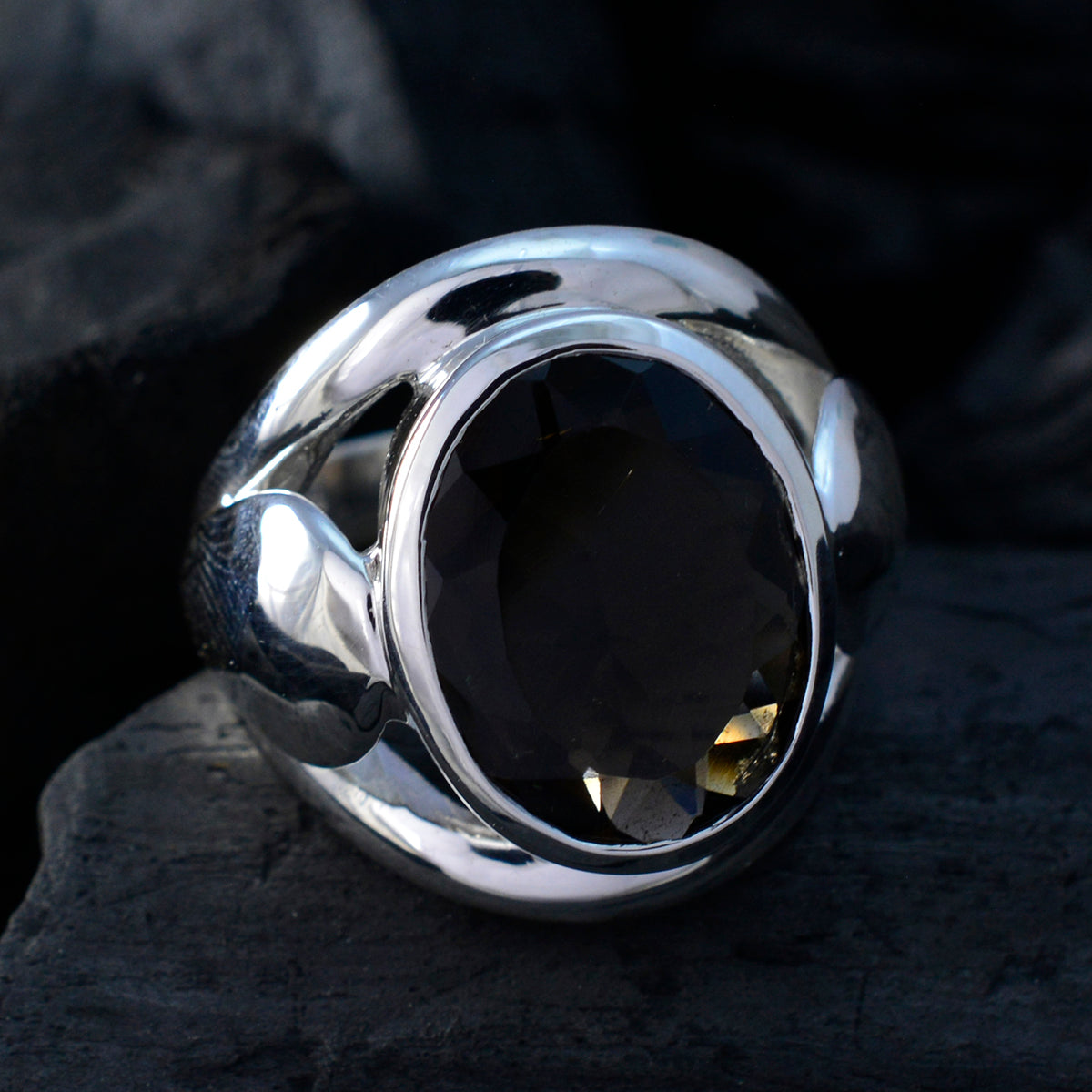 Aurora Traditional Brown Solitaire Ring
