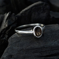 Naomi Luxurious Brown Solitaire Ring