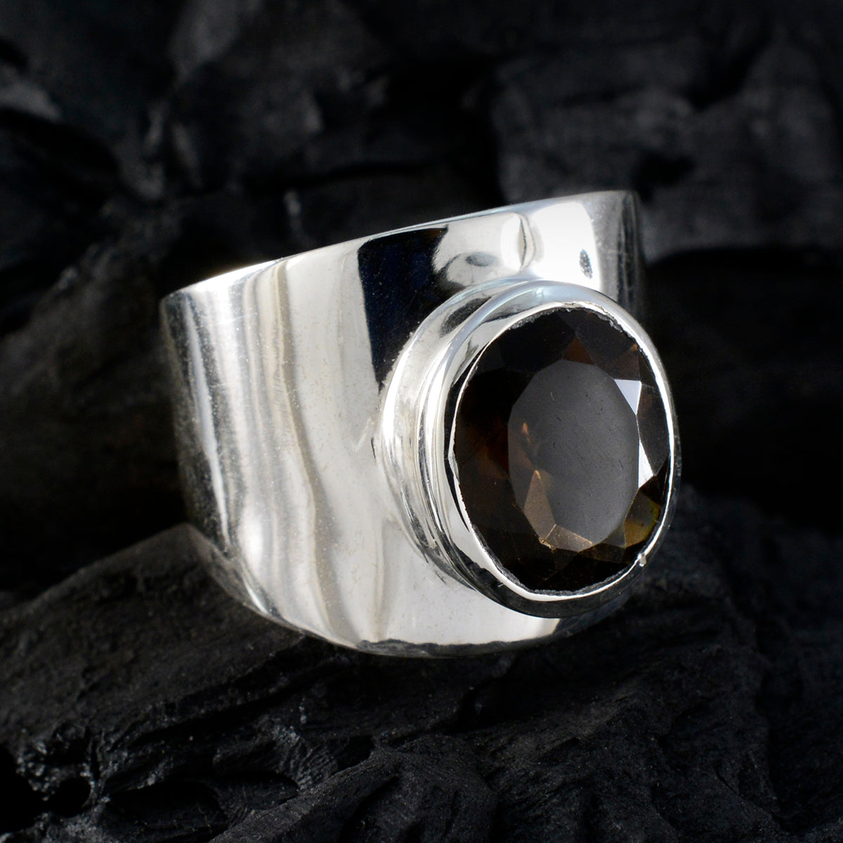 Charlotte Armor Brown Solitaire Ring