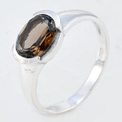 Nisa Abstract Brown Solitaire Ring