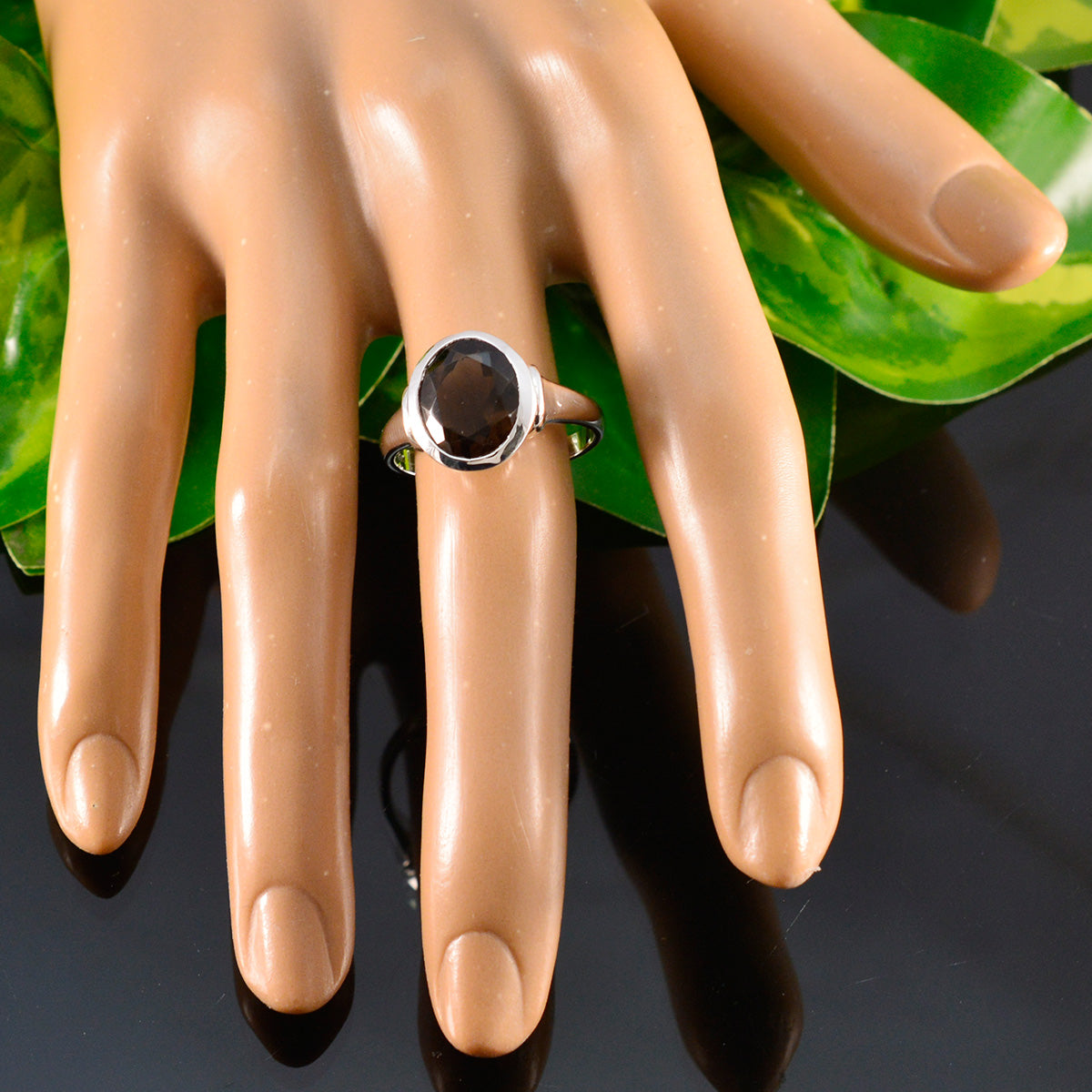 Priya Boho Brown Solitaire Ring