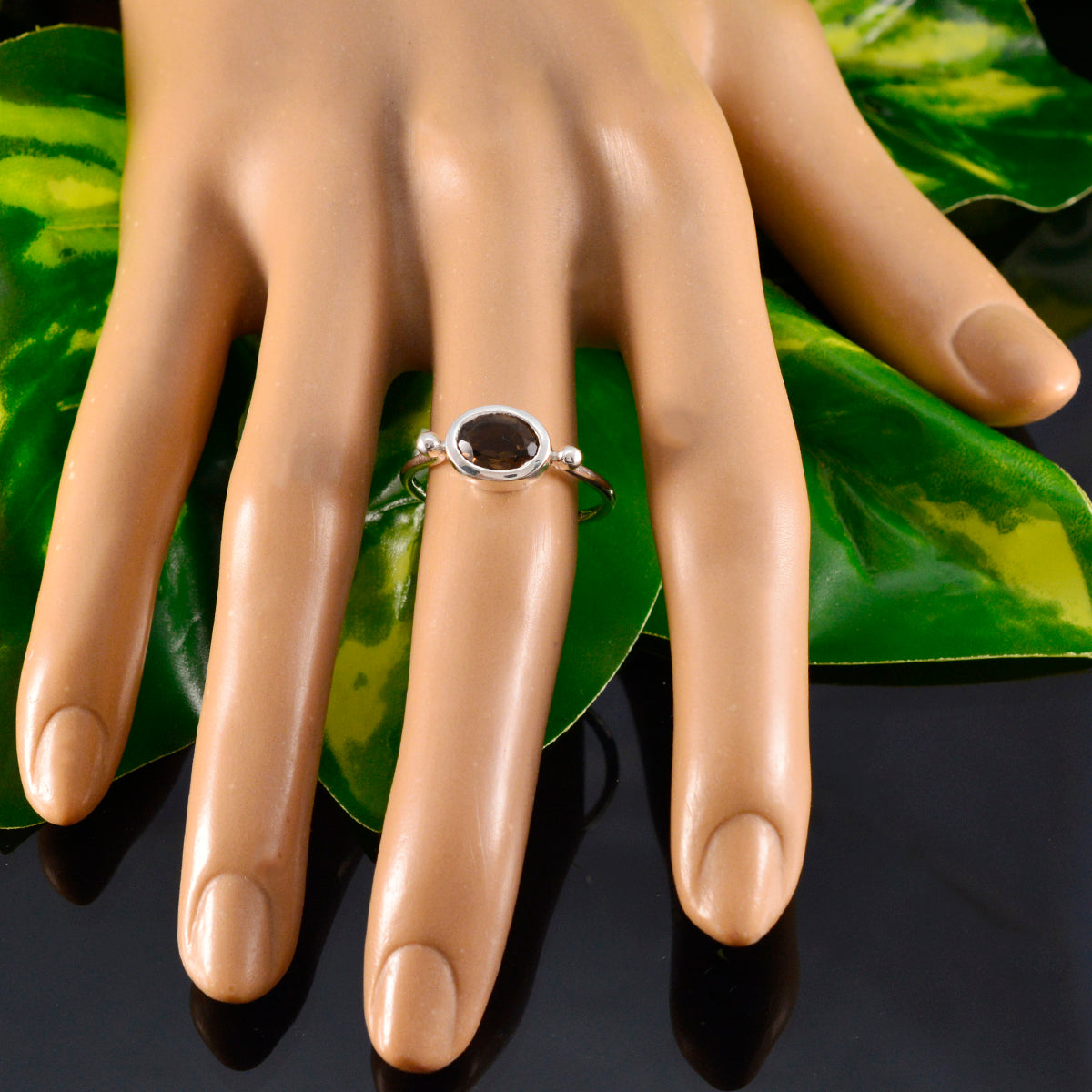 Chloe Trendy Brown Solitaire Ring