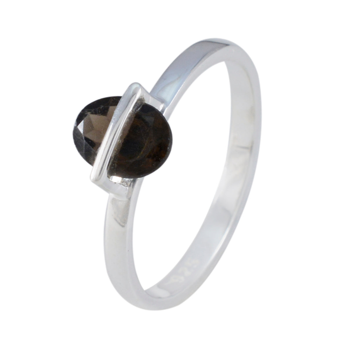 Hua Sophisticated Brown Solitaire Ring