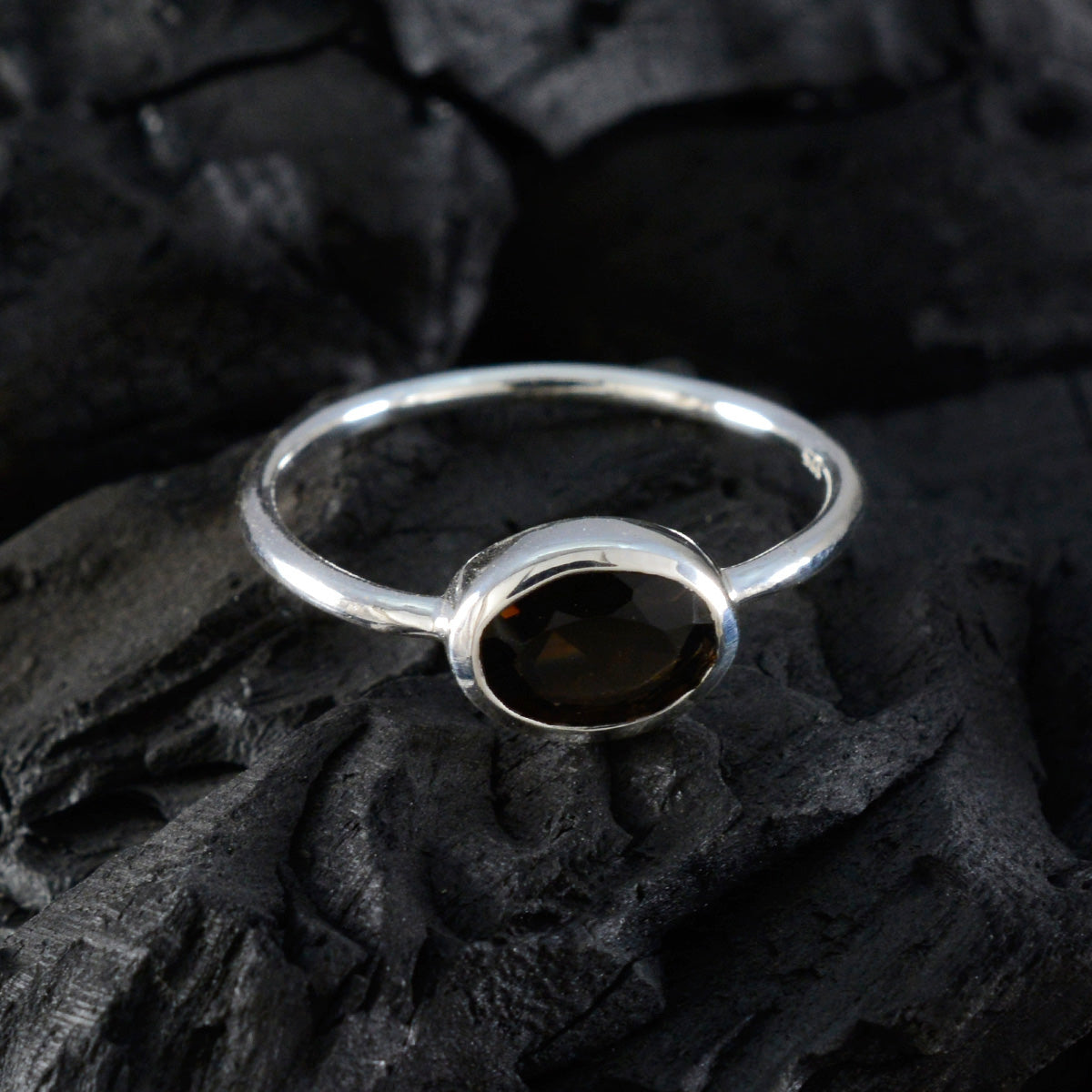 Yuki Sophisticated Brown Solitaire Ring