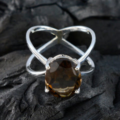 Lily Ethnic Brown Solitaire Ring