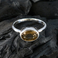 Hua Modern Brown Solitaire Ring
