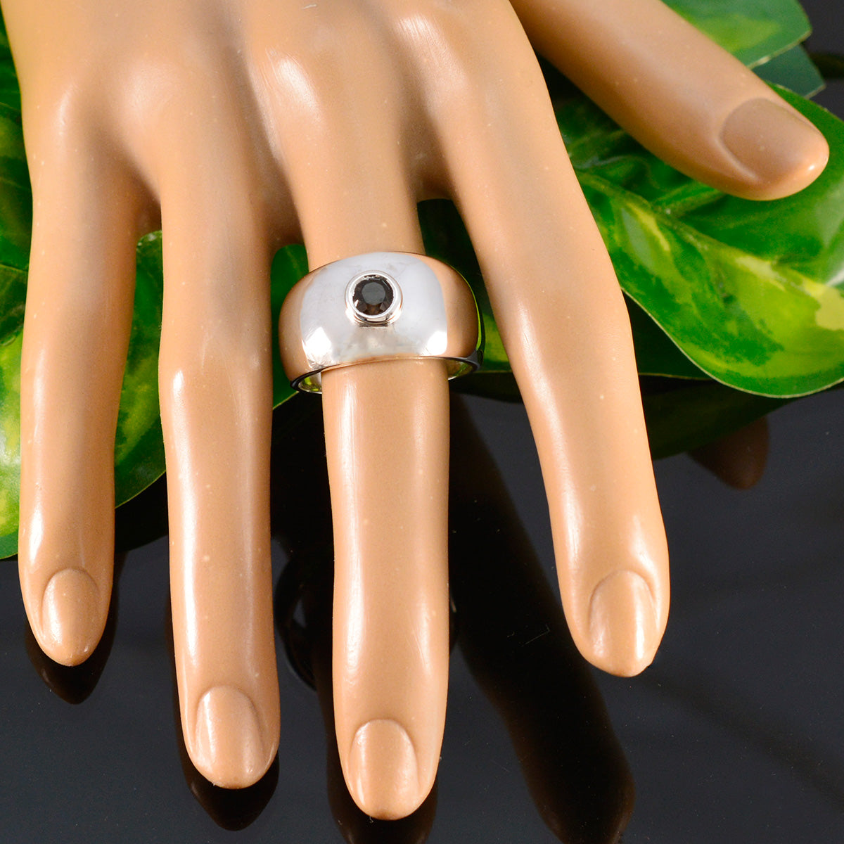 Aisha Romantic Brown Solitaire Ring