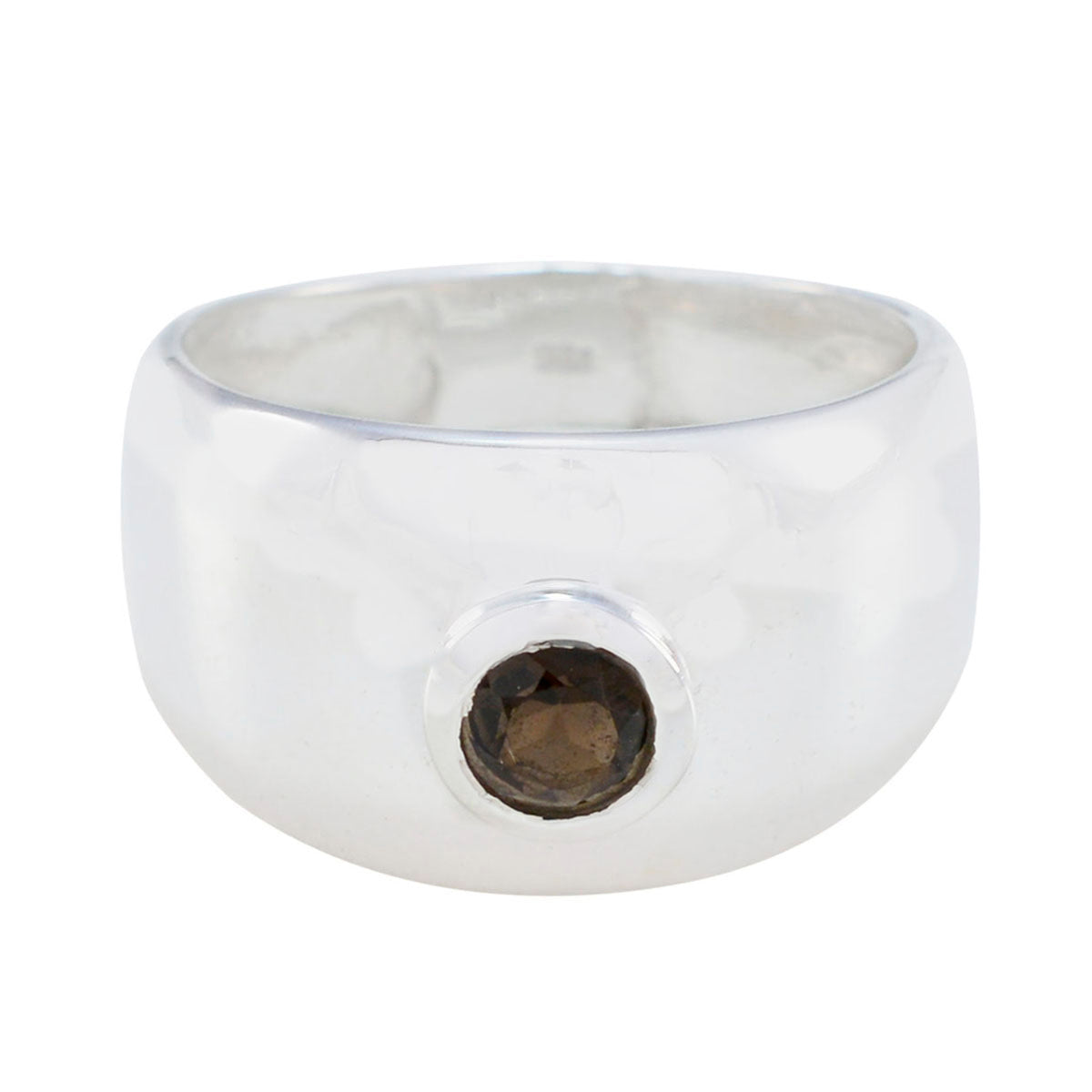 Aisha Romantic Brown Solitaire Ring Smoky Quartz Brown