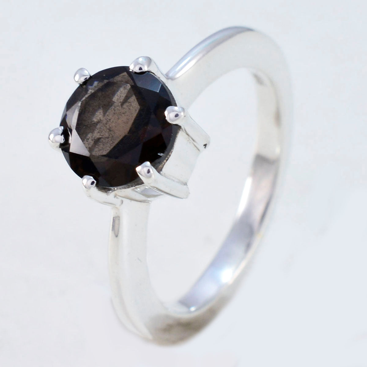 Hannah Feminine Brown Solitaire Ring
