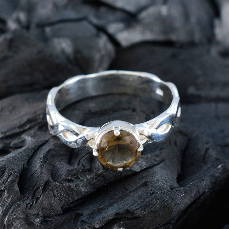 Julia Romantic Brown Solitaire Ring