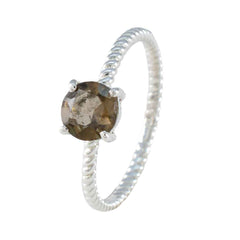 Angel Twist Brown Solitaire Ring