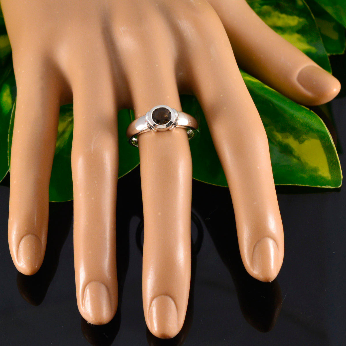 Priya Feminine Brown Solitaire Ring