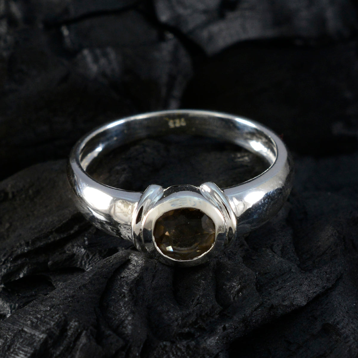 Priya Feminine Brown Solitaire Ring