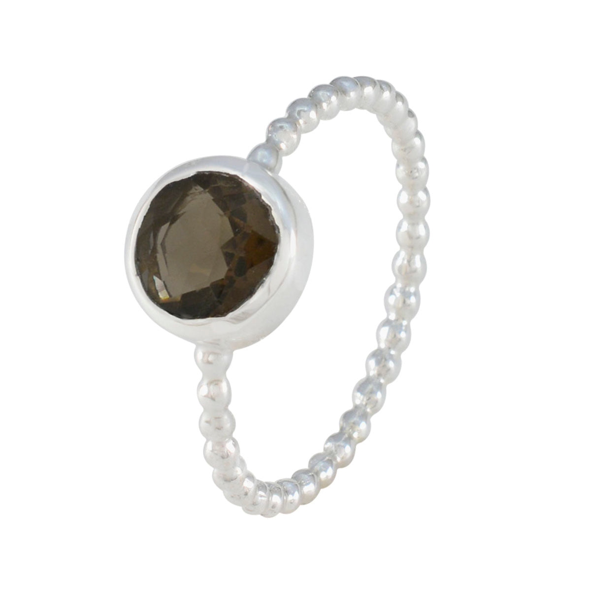 Maria Twist Brown Solitaire Ring
