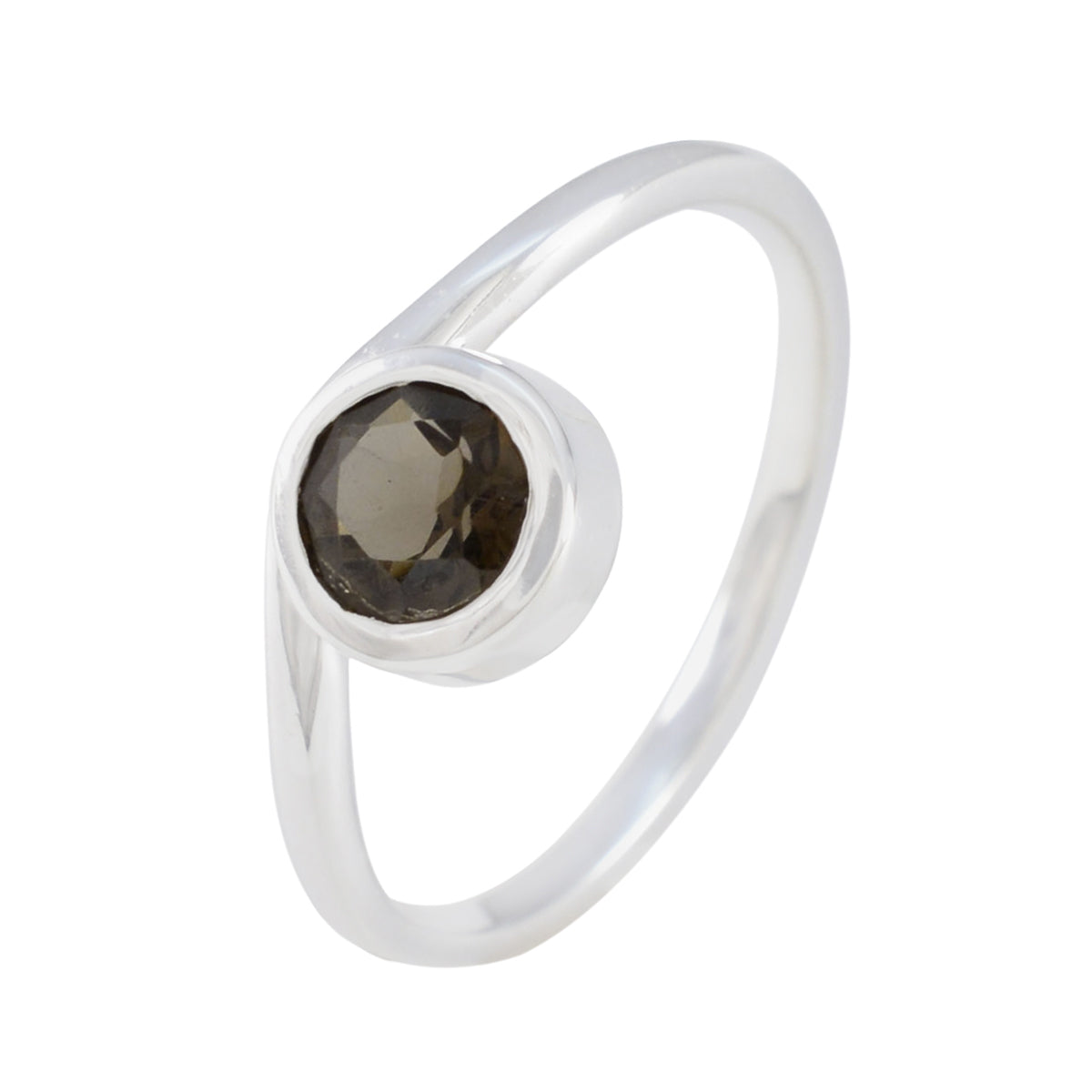 Araya Abstract Brown Solitaire Ring