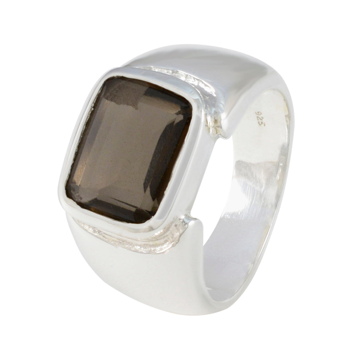 Riley Contemporary Brown Solitaire Ring