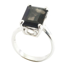 Luna Graceful Brown Solitaire Ring