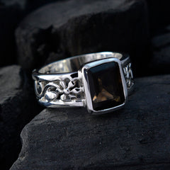 Riya Art Deco Brown Solitaire Band