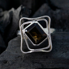 Aisha Signet Brown Solitaire Ring