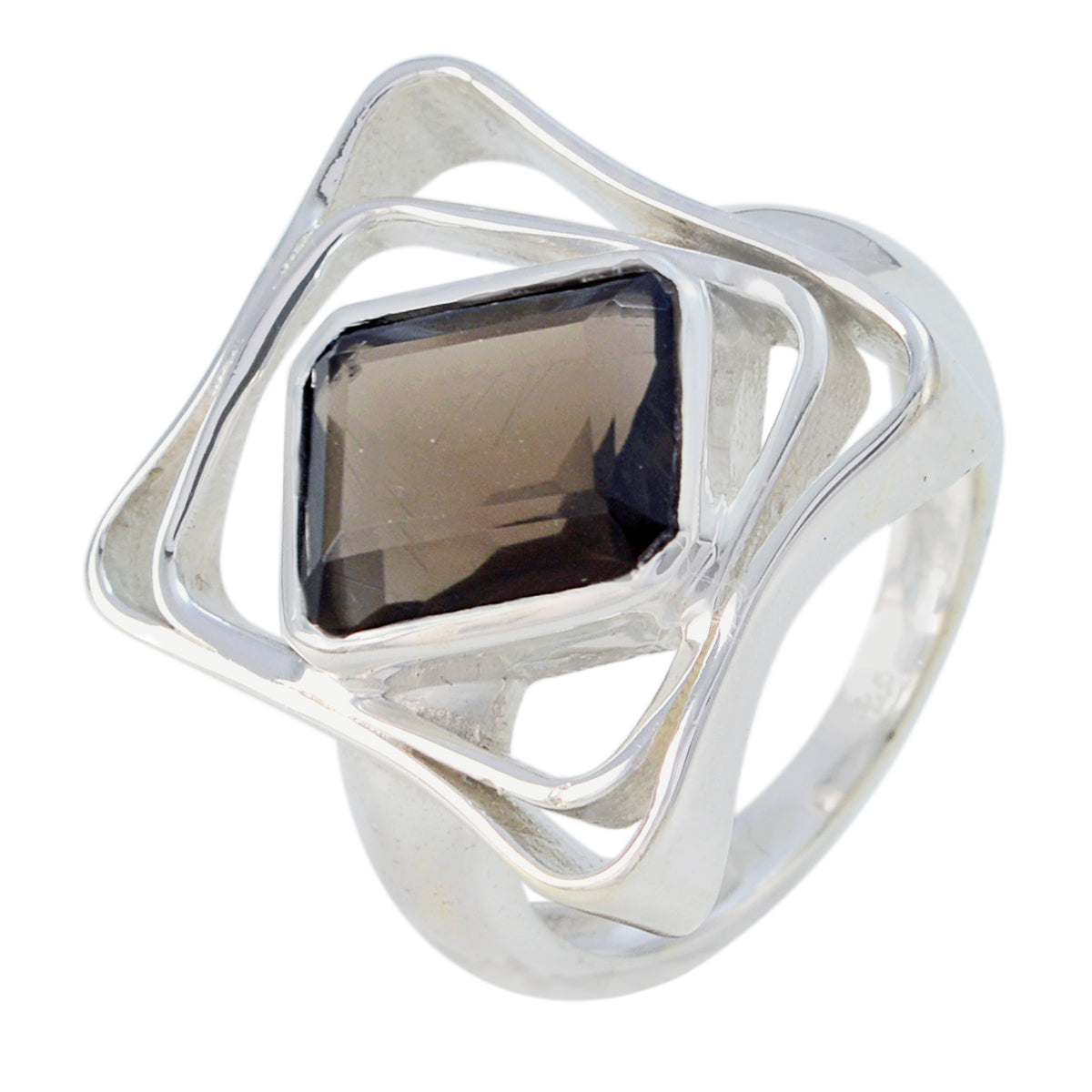 Aisha Signet Brown Solitaire Ring