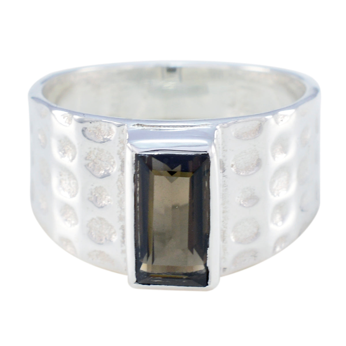 Camila Feminine Brown Solitaire Ring smoky quartz Brown