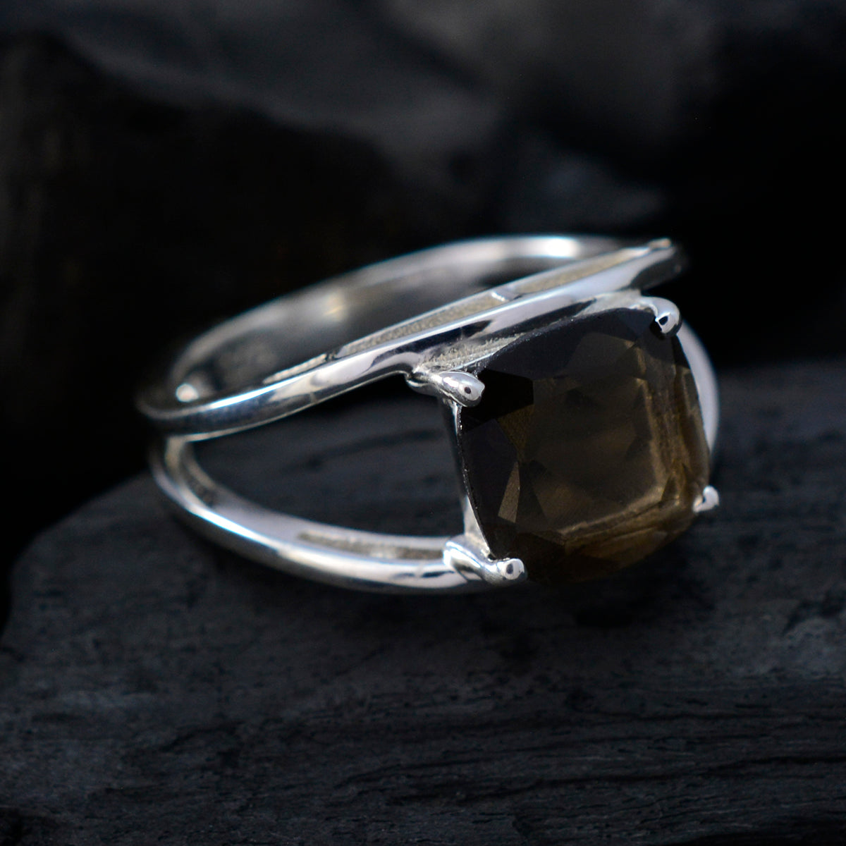 Lakshmi Boho Brown Solitaire Ring