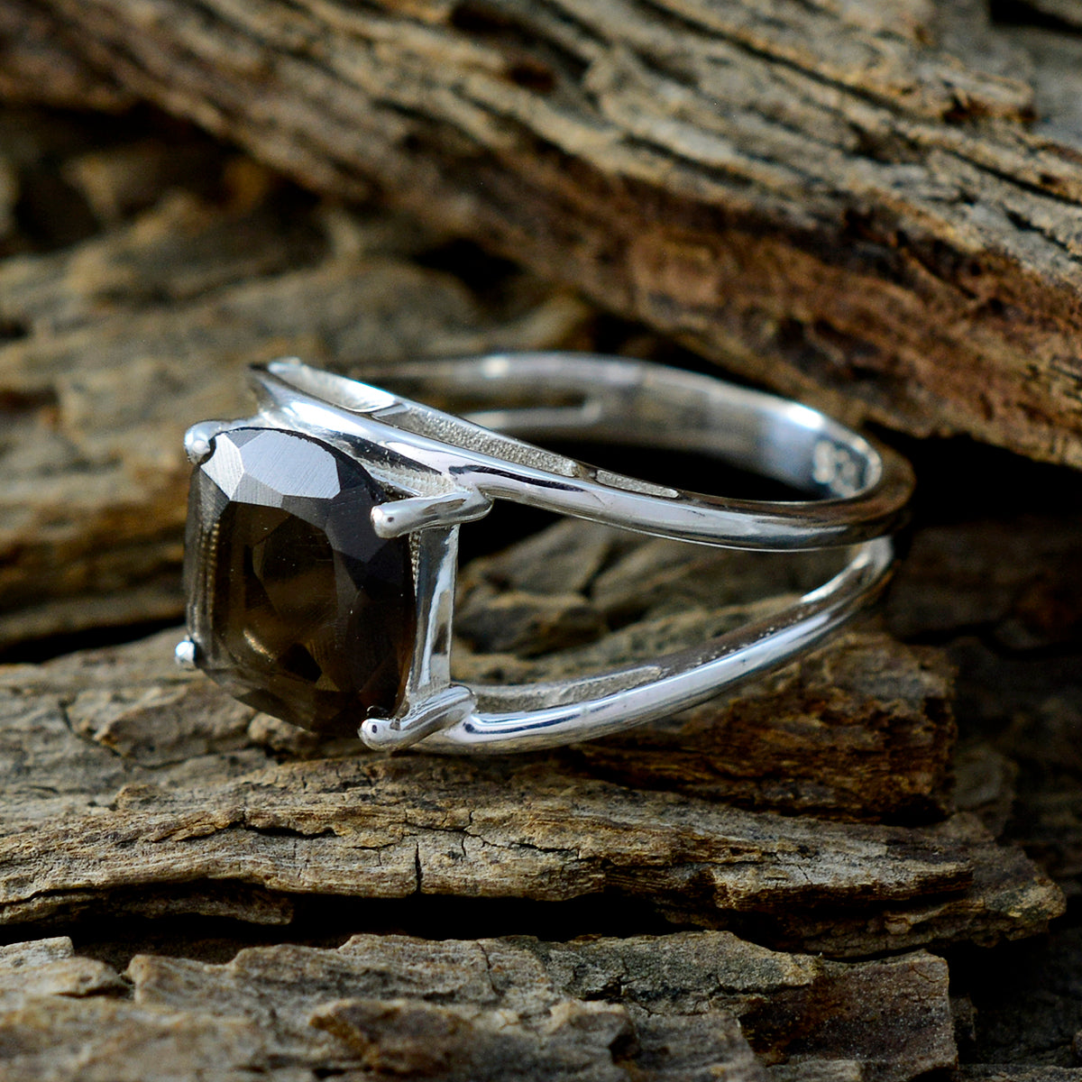 Lakshmi Boho Brown Solitaire Ring