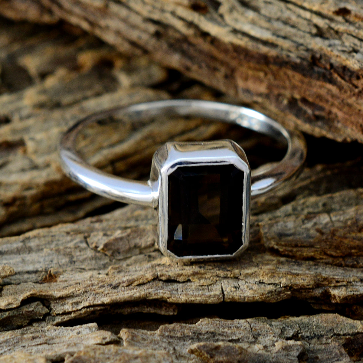 Liyana Trendy Brown Solitaire Ring