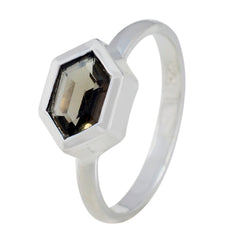 Xiu Artisan Brown Solitaire Ring