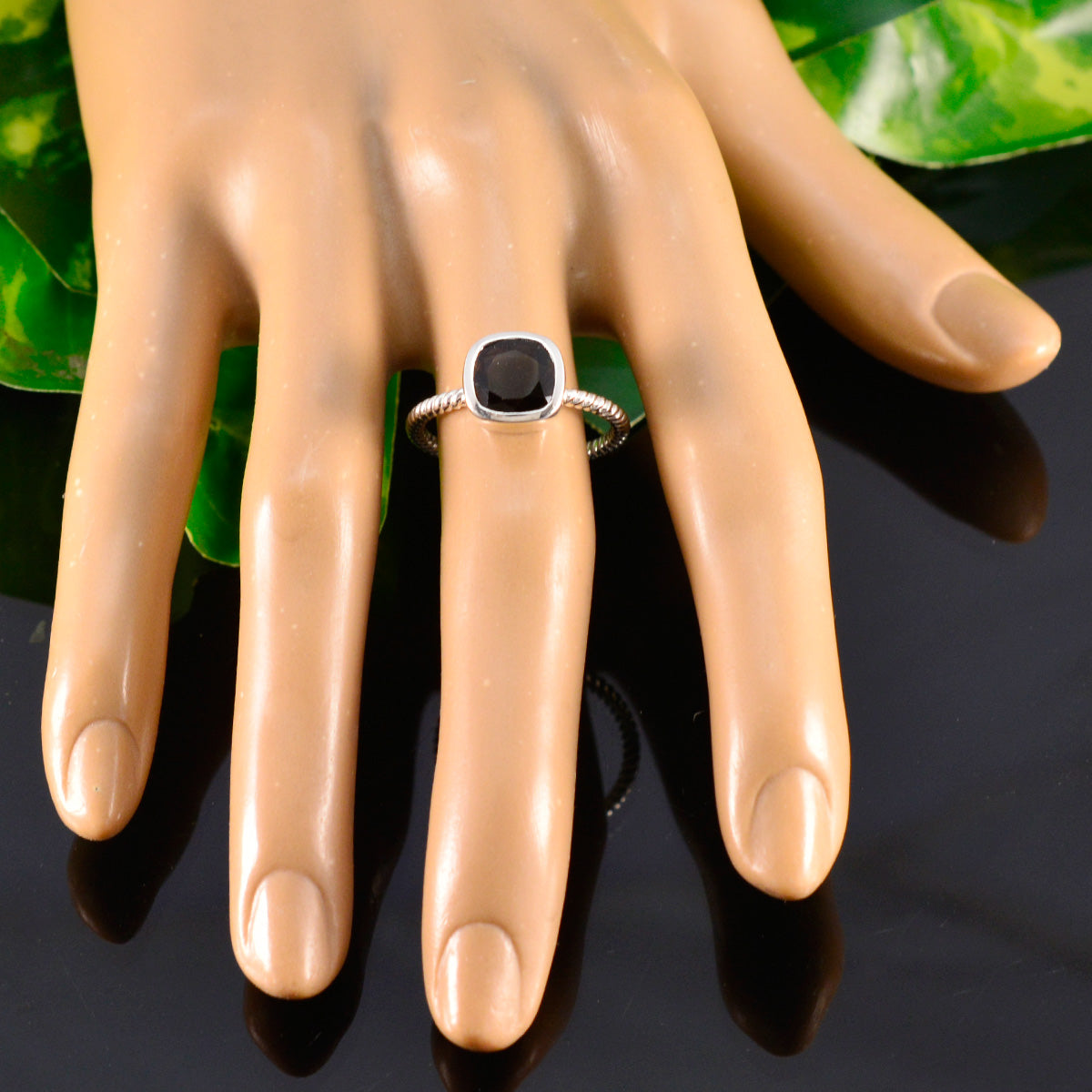 Hazel Artisan Brown Solitaire Ring