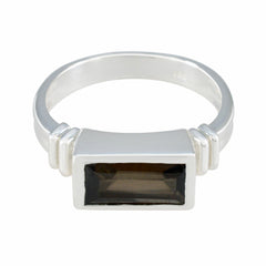 Isabelle Luxurious Brown Solitaire Ring Smoky Quartz Brown