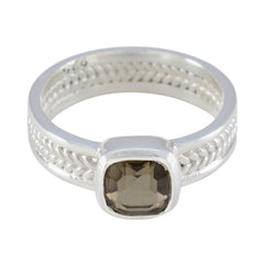 Rebeca Rope-Wire Brown Solitaire Band Smoky Quartz Brown