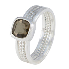 Rebeca Rope-Wire Brown Solitaire Band