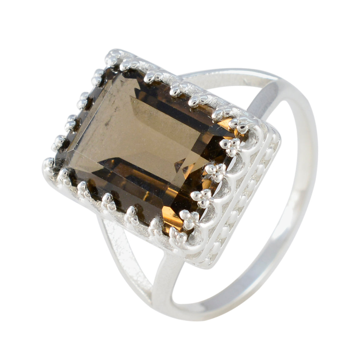 Rosa Modern Brown Solitaire Ring